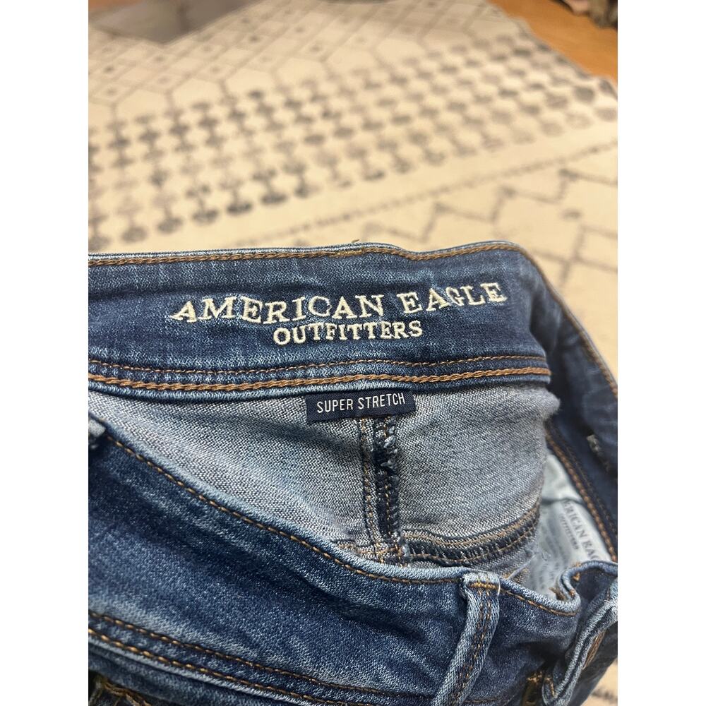 American Eagle Women's Jeans Flare Leg Low Rise Size 4 Long 4L - Picture 11 of 12